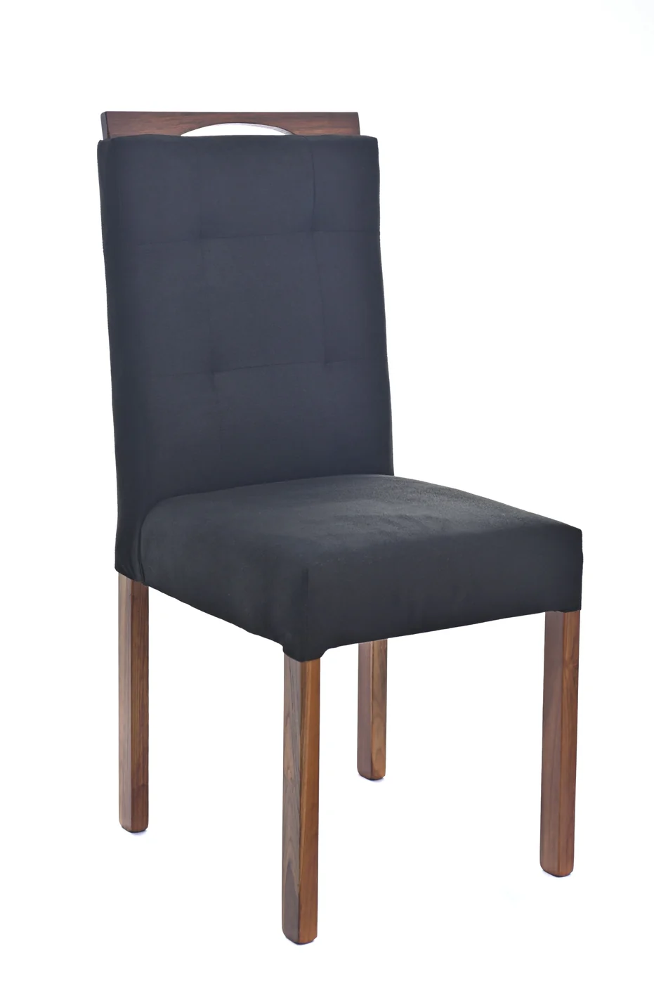 Detalhe de cadeira RN em suede preto